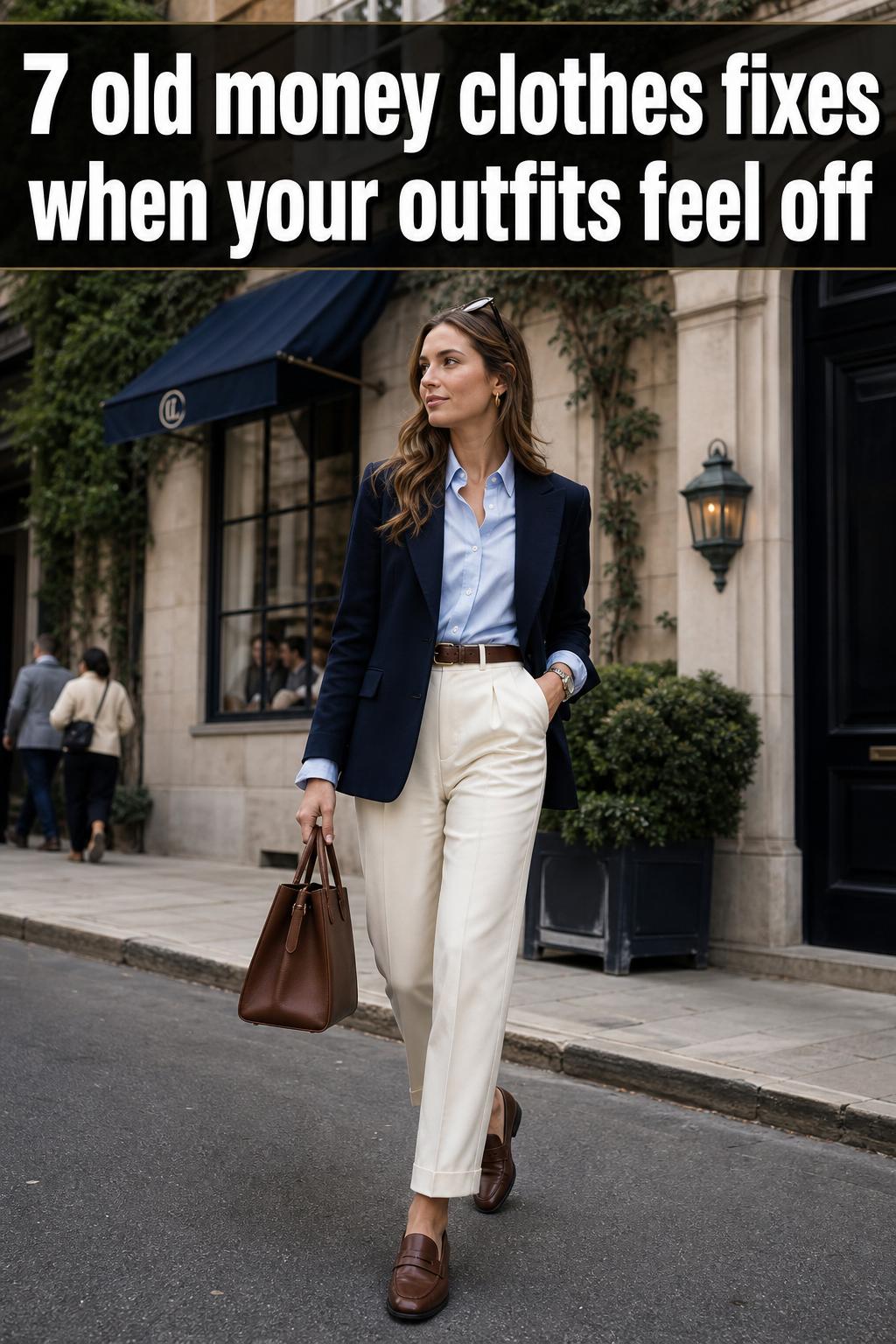Old money clothes styled on a classic outfit for a timeless, polished look