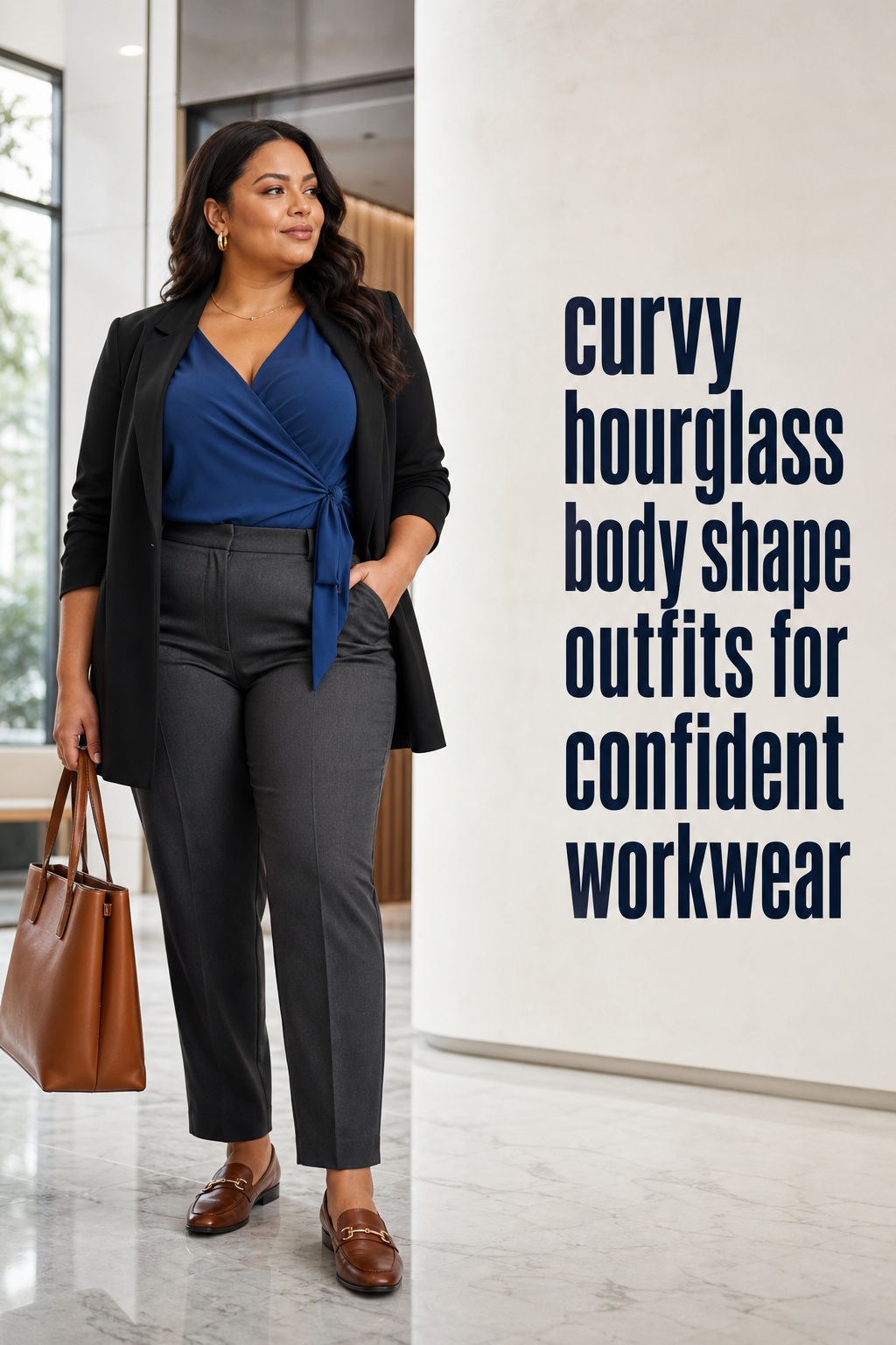 curvy hourglass body shape outfits with an olive knit dress and cream cardigan