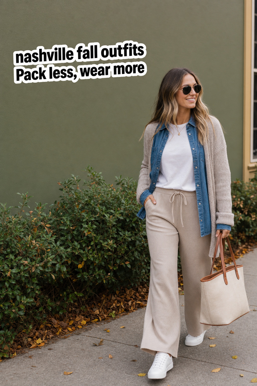 Nashville fall outfits for a relaxed travel day