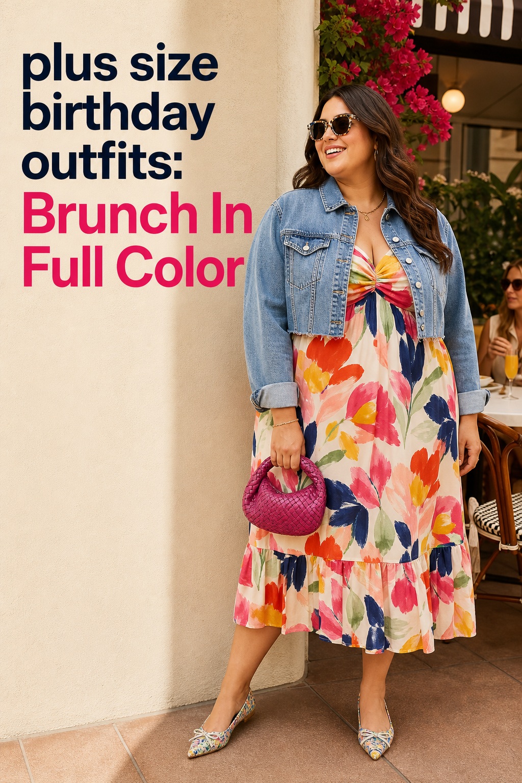 plus size birthday outfits colorful printed midi dress for brunch